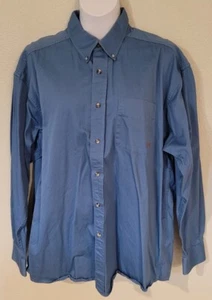 ARIAT Size XXL Long Sleeve Button Down Blue Shirt - Picture 1 of 5