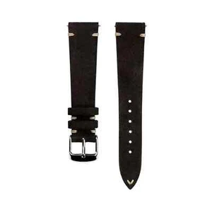 Cinturino Orologio IN Pelle IN Marrone Scuro Di Jelsdal - 20 MM - Ersatz-Armband - Picture 1 of 3