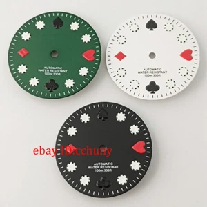 29mm black green white luminous sterile Watch Dial Fit NH35 NH35A movement - Picture 1 of 11