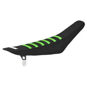 2014-2024 KAWASAKI KX 85 100 Seat Cover By Enjoy MFG ALL BLACK GREEN RIBS #83 - Picture 1 of 5