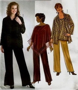 Pantalones sin mangas poncho para mujer elección de patrón 18W-32W Butterick 4303 fuera de imprenta - Imagen 1 de 2