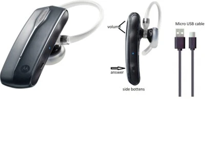 Motorola Command one A2D music Headset-Silver in ear Bluetooth noise cancelling - Image 1 of 2