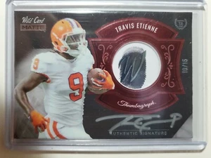 2021 Wildcard Matte Black Travis Etienne Thumbagraph AUTO 10/15 CLEMSON TIGER - Picture 1 of 2