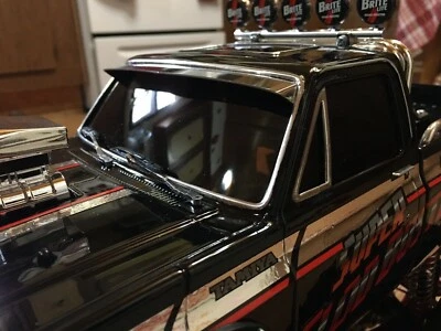 Stainless Steel Front Windshield Sun Visor Tamiya 1/10 RC Super Clodbuster Truck - Image 1 of 4