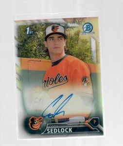 Cody Sedlock 2016 Bowman Cromo Auto Rifrattore 443/499 Rc Autografo Prospect - Foto 1 di 2