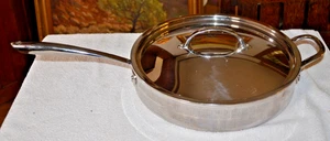 William Sonoma Hestan Stainless Steel Thermo-Clad 14", 6.5qt  Sauté Pan-Italy - Picture 1 of 6