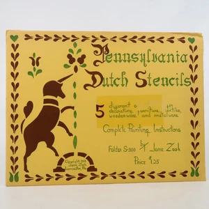 Pennsylvania Dutch Stencils Folder S-300 von Jane Zook (1949) 5 Schablonen - Bild 1 von 2