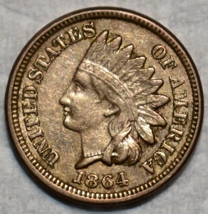 About Uncirculated 1864 Copper-Nickel Indian Head Cent, Sharp specimen. - Picture 1 of 2