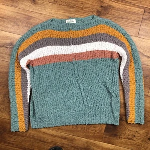 Camisa de manga larga a rayas multicolor Listicle para mujer talla S *Leer - Imagen 1 de 8