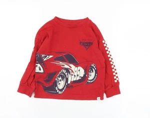 Gap Boys Red Long Sleeve Cars T-Shirt, Size 2 Years - Picture 1 of 12