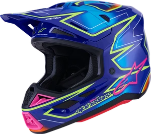 ALPINESTARS SM7 Helmet - Cast - Gloss/Blue/Pink/Yellow Fluo - Large - Bild 1 von 7