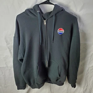 Port & Company Hoodie Men's XL Black Sweatshirt Core Fleece Full Zip Pepsi - Picture 1 of 10