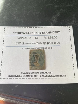 赛克斯维尔邮票店罕见邮票部门 塔斯马尼亚 4 19 世纪 13、60、61、87 — 第 1/4 张图片