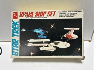 Star Trek Space Ship Set AMT Vintage Model Kit Enterprise Klingon Battle Cruiser - Foto 1 di 5