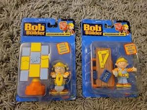 🔥🔥 (2) Figuras Bob The Builder Carpintería Bob Playskool Nuevas en Caja 2001 - Imagen 1 de 8