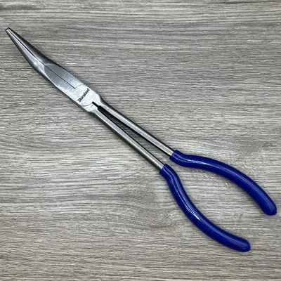Duralast Tools #56-401  11" Long Pliers Bent 45 Degree Needle Nose Pliers Nice - Image 1 of 2