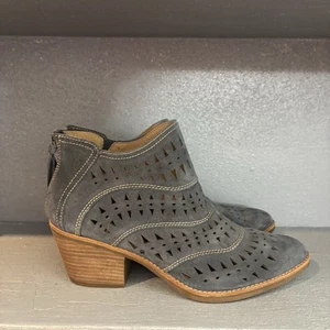 Sofft Westwood II Damen-Stiefeletten 10M blau Wildleder Blockabsatz Reißverschluss Howdy Cowgirl - Bild 1 von 9