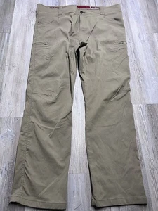 Wrangler ATG Cargo Pants Mens Sz 40x30 Brown Zip Pocket All Terrain Gear Stretch - Picture 1 of 11
