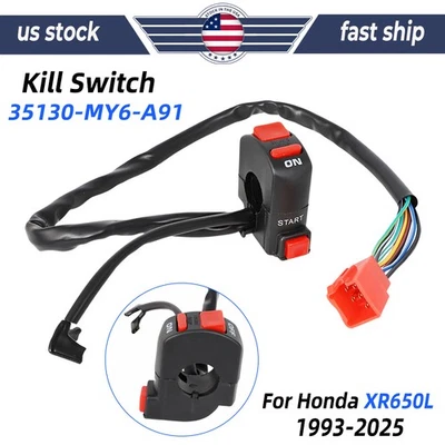 Kill Switch 35130-MY6-A91 For Honda XR650 L Start Stop On/Off Switch 1993-2025 Foto 1 de 4