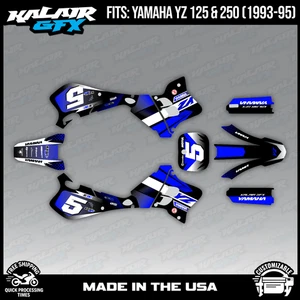 Graphics Kit for YAMAHA YZ125 YZ250 (1993-1995) YZ 125 250 Turbo Series - Blue - Picture 1 of 4