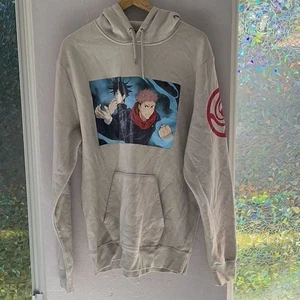 Jujutsu Kaisen Yuji & Megumi grafischer hellbrauner Hoodie - Größe 2xl - Bild 1 von 4