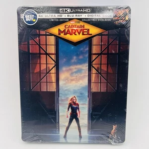 Captain Marvel (4K UHD/Blu-Ray, Steelbook, 2019) NEW SEALED OOP - Foto 1 di 5