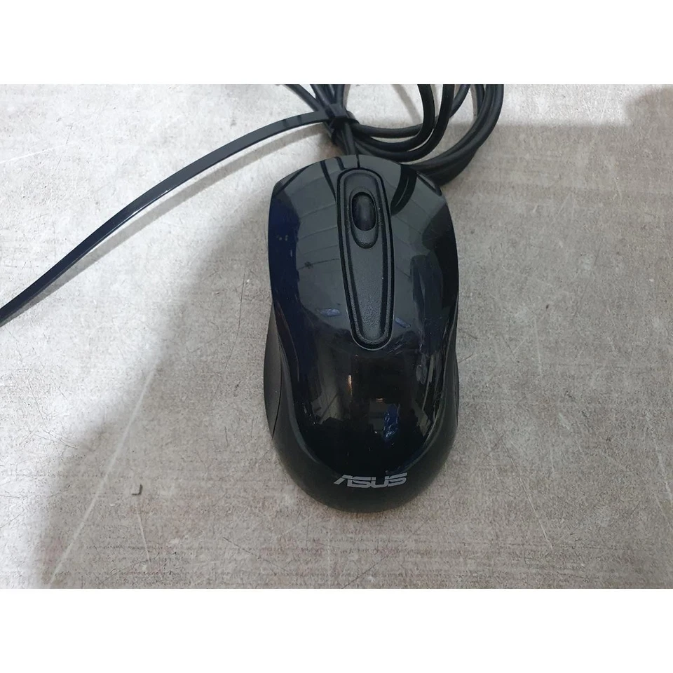 Asus MOBTUO Optical Mouse Black Wired Ergonomic 1000 DPI Wheel 3-Buttons Scroll - Image 1 of 4