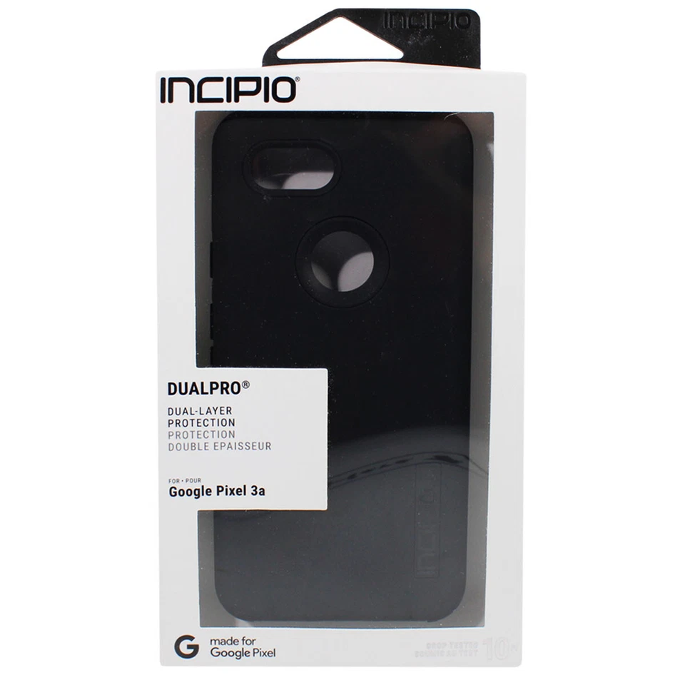 Incipio Dualpro Series Rugged Slim Case For Google Pixel 3a - Black - Image 1 of 2