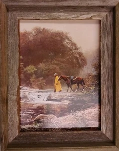 Barnwood gerahmter Westerndruck Pale Morning Mist - Bild 1 von 2