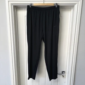 Nike Tracksuit Bottoms Men's Large Black Dri-Fit Drawstring Waist Trouser Pants - Picture 1 of 14