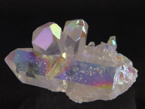 BUTW Angel Aura Fume Plated Natural Quartz Healing Crystal Cluster Reiki 8428K - Picture 1 of 2