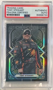 2022 Panini Chronicles Obsidian NASCAR Tony Stewart Signed Auto Card #50 PSA/DNA - Picture 1 of 1