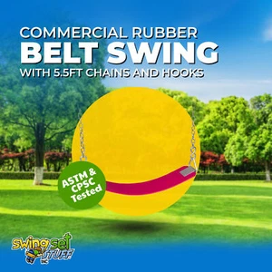 JUEGO SWING CINTURÓN DE GOMA COMERCIAL ROSA CON CADENAS Y GANCHOS DE 5,5 PIES 0123 - Imagen 1 de 11