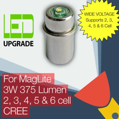 MAG-LITE Bombilla de conversión/actualización LED MagLite antorcha/linterna 2D/2C 3D/3C 4D/4C 5D 6D