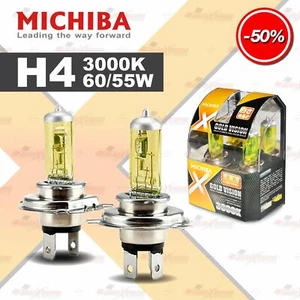 2er MICHIBA H4 472 Scheinwerfer Halogen Auto Lampen 2300K Gelb NEBELSCHEINWERFER - Bild 1 von 10