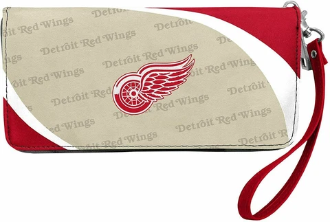 Detroit Red Wings NHL Curve Zip Organizer Ladies Wallet Cover