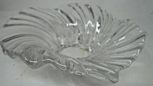 Vintage Heavy Clear Crystal Square 8" SWIRL BOWL Elegant MIKASA - Picture 1 of 3