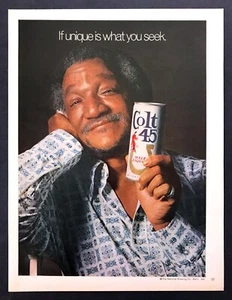 Foto de lata de licor de malta Redd Foxx Colt 45 1974 si es único lo que buscas anuncio impreso - Imagen 1 de 1