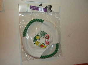 BRANDNEU "PETSHOPPE" HUND LEINWAND FLIEGEN 8" SCHEIBE MIT SEIL SPIELZEUG... - Bild 1 von 3