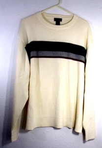 Dockers Men's Ivory Long Sleeve Crewneck Pullover Knit Sweater Size XL - Picture 1 of 10