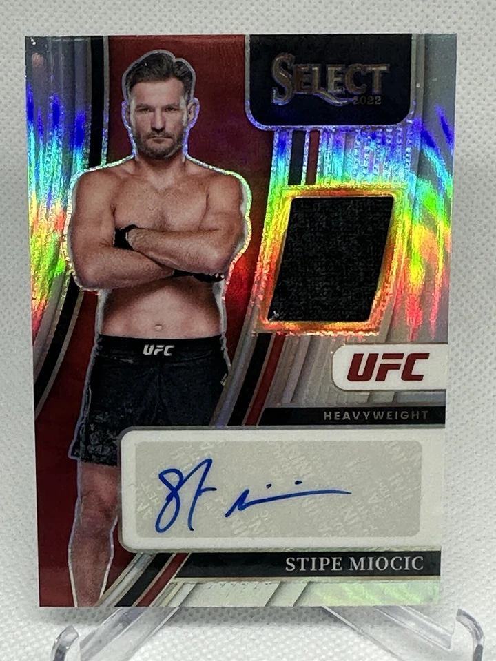 2022 Select Stipe Miocic #AM-SMC Silver Prizm Memorabilia Relic Auto 100/199 - Image 1 of 2