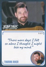 Star Trek TNG Archives & Inscriptions card #18 Thomas Riker Variation 8 out of 9
