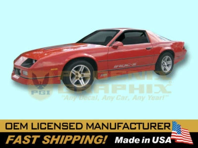 Camaro IROC-Z Z28 1985 1986 1987 calcomanías rayas de carreras kit de emblemas gráficos Foto 1 de 2