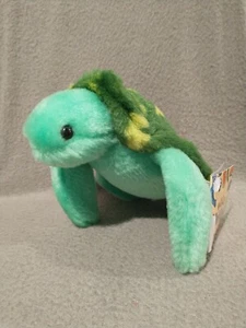 Peluche tartaruga testa di mare verde fauna selvatica e meravigliosa 1999 vintage 7" - Foto 1 di 10