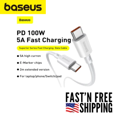 100W Type C to Type C Fast Charger USB-C Cord PD Cable - Image 1 of 4