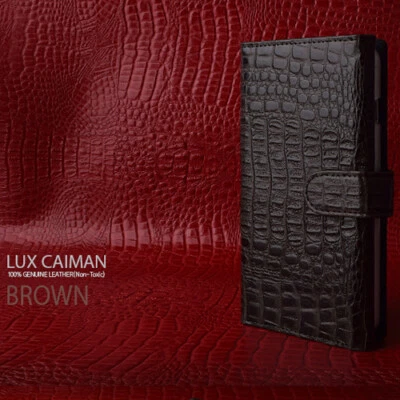 Funda de Cuero Genuino Lux Caimán para iPhone 6/6S iPhone 6/6S Plus Estuche Billetera Foto 1 de 4