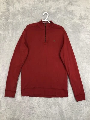 Burberry London Sweater Mens XL Red Long Sleeve 1/4 Zip *Flaw - Image 1 of 4