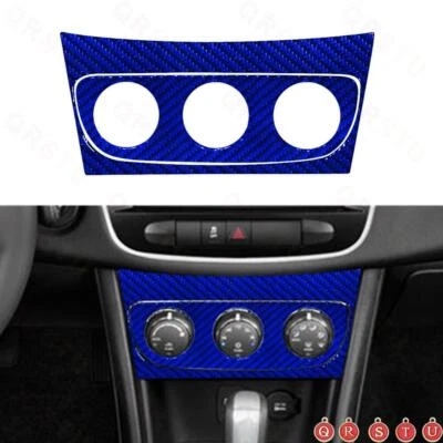 2X Blue Carbon Fiber Climate Control Frame Cover Trim For Chrysler 200 2011-2014 Foto 1 de 4
