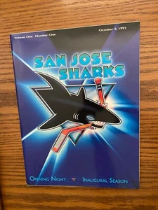 Inaugural San Jose Sharks Hockey Program - First Game Oct 5 1991 - Picture 1 of 1