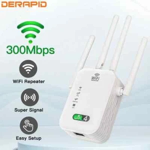 300m Wifi Extender Repeater Wireless Router Long Range Network Signal Booster UK - Picture 1 of 12